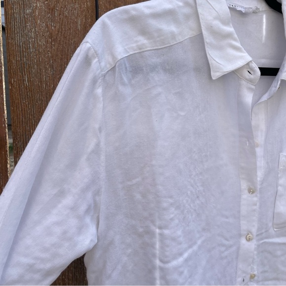 JANE &‎ DELANCEY Women’s White Long Sleeve Button Down Top Size Large - Picture 6 of 11
